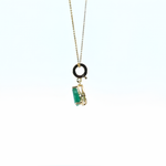 Load image into Gallery viewer, CMZ00361EM. 14K Solid Gold Drop-Shaped Emerald Charm