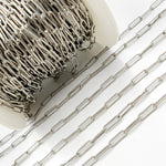 Load image into Gallery viewer, Shop Now Oxidized Sterling Silver Smooth Paperclip Chain