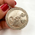 Load image into Gallery viewer, Diamond Sterling Silver Round Love Pendant with Gemstone Heart