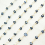 Load image into Gallery viewer, CBS24. Coated Black Spinel 925 Sterling Silver Wire Chain