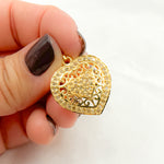 Load image into Gallery viewer, DP175. Diamond Sterling Silver Heart Pendant with Design
