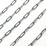 Load image into Gallery viewer, 925 Sterling Silver & Black Rhodium Diamond Paperclip Chains