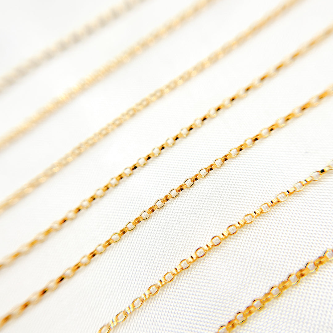887GF. 14K Gold Filled Oval Rolo Chain