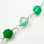 Load image into Gallery viewer, Shop Now Green Onyx Sterling Silver Wire Chain