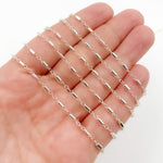Load image into Gallery viewer, Sterling Silver Satellite Bar Link Chain