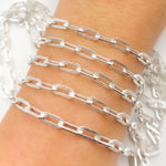 Load image into Gallery viewer, X29SS. Sterling Silver Matt Flat Paperclip Chain