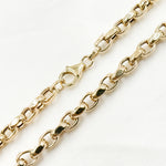 Load image into Gallery viewer, 14K Solid Hollow Gold Cable Link Chain