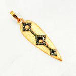 Load image into Gallery viewer, DP127. Diamond Sterling Silver Spike Pendant
