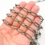 Load image into Gallery viewer, Sterling Silver Long and Short Link Chain