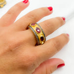 Load image into Gallery viewer, DE03. Diamond Two-Tone Sterling Silver Ring