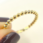 Load image into Gallery viewer, 14K Solid Yellow Gold Bead Ring