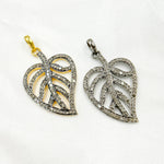 Load image into Gallery viewer, DP087. Diamond Sterling Silver Leaf Pendant