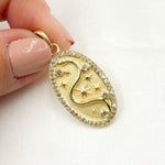 Load image into Gallery viewer, Buy Now Diamond Sterling Silver Oval Snake Pendant