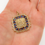 Load image into Gallery viewer, Gold Square Snake Pendant
