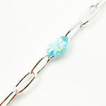 Load image into Gallery viewer, Buy Now Sterling Silver Sky Blue Opal Color Enamel Cable Chains