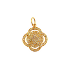Load image into Gallery viewer, GDP150. 14K Solid Gold Charm. Organic Shape Pendant with Diamonds