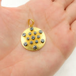 Load image into Gallery viewer, DSP073. Sterling Silver Round Pendant with Gemstone