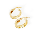 Load image into Gallery viewer, 15850023355. 14K Solid Gold Fancy Round Hollow Hoop Earrings