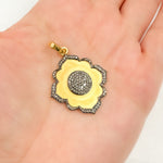 Load image into Gallery viewer, DP254. Diamond Sterling Silver Flower Shape Pendant