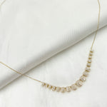 Load image into Gallery viewer, 14K Solid Gold Diamond Rectangles Necklace. NK401351