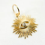 Load image into Gallery viewer, Buy Now 14K Solid Gold Diamond Eye Charms