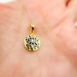 Load image into Gallery viewer, DC993. Sterling Silver Round Lotus Charm