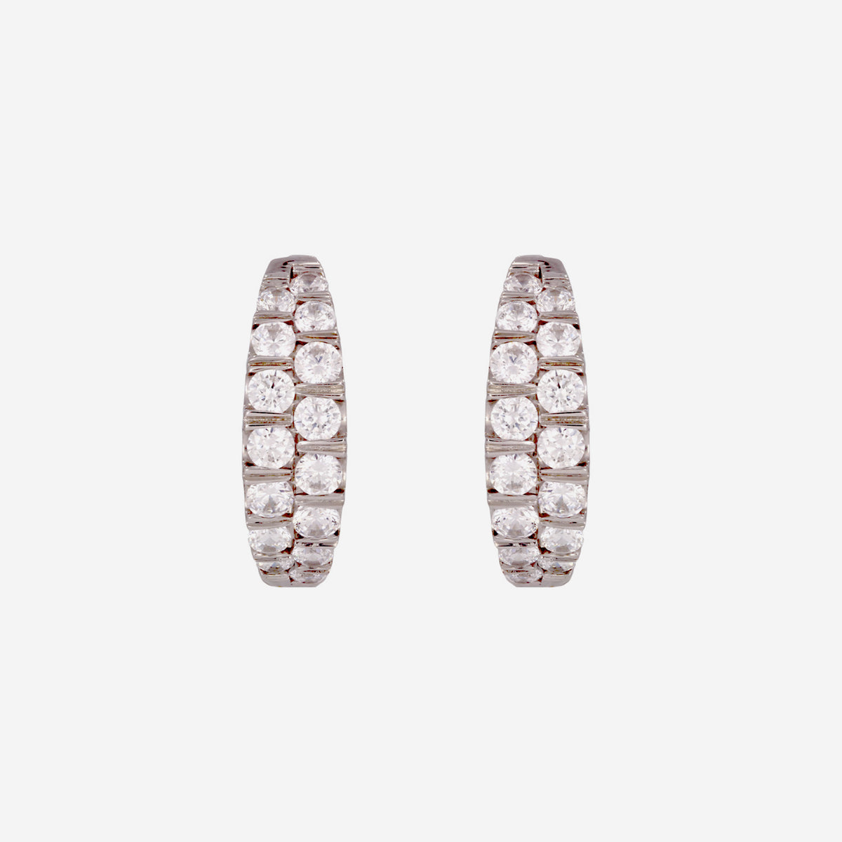 EHN57472. 14k Solid Yellow Gold Diamond Hoop Earrings