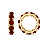 Load image into Gallery viewer, CMZ00096N. 14K Solid Gold Natural Gemstone Round Ring Slider