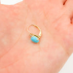 Load image into Gallery viewer, Buy 14K Solid Gold Diamond and Turquoise Dangle Earrings
