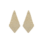 Load image into Gallery viewer, EFQ54092. 14K Solid Gold Mesh Earrings with Diamonds