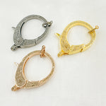Load image into Gallery viewer, Diamond & Sterling Silver Pear Shape Trigger Clasp