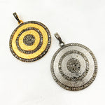 Load image into Gallery viewer, DP283. Diamond Sterling Silver Round Pendant