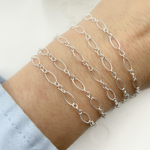 Load image into Gallery viewer, 925 Sterling Silver Twisted Oval and Round Link Chains