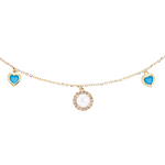 Load image into Gallery viewer, 14K Solid Gold Diamond and Gemstone Necklace