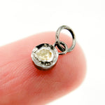 Load image into Gallery viewer, Buy Now Sterling Silver Mini Round Charm with Polki Diamond