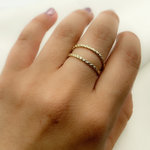 Load image into Gallery viewer, 14K Solid Gold Braid Ring. ZGG676