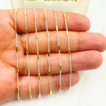 Load image into Gallery viewer, Z9GS2. Sterling Silver Satellite Gold Plated Tube Chain