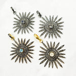Load image into Gallery viewer, DP065. Diamond Sterling Silver Sun Pendant with Gemstone