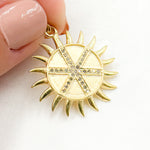 Load image into Gallery viewer, Diamond Sterling Silver Round Sun Pendant