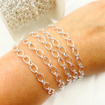 Load image into Gallery viewer, Sterling Silver Smooth Ova Link Chain