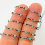 Load image into Gallery viewer, AMZ1. Amazonite Round Shape Wire Wrapped Chains