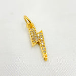 Load image into Gallery viewer, DC257. Diamond & Sterling Silver Lightning Bolt Pendant