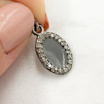 Load image into Gallery viewer, Buy Now Sterling Silver Oval Enamel Charm