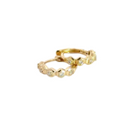 Load image into Gallery viewer, HP402076. 14K Solid Gold Diamond Hoop Earrings
