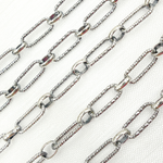 Load image into Gallery viewer, Oxidized Sterling Silver Diamond Cut Paperclip Chains