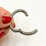 Load image into Gallery viewer, Diamond Sterling Silver Oval Snap Clasp