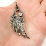 Load image into Gallery viewer, Buy Now Diamond Sterling Silver Wing Pendant with Gemstones