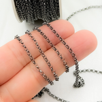 Load image into Gallery viewer, Oxidized 925 Sterling Silver Rolo Chain. V107BR
