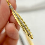 Load image into Gallery viewer, DP418. Diamond Sterling Silver Long Leaf Pendant