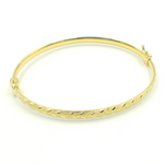 Load image into Gallery viewer, Bangle13. 14K Solid Gold Matte Textured Bangle